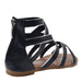 bebe Girls Fashion Sandals Gladiator Flats with Metallic Pu Trim