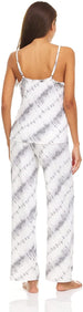 Women's Lettuce Edge Tank Top and Sleepwear Pants, 2-Piece Sleep and Lounge Pajama Set