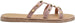 Via Rosa Womenâ€™s PCU Studded Strap Slide Sandal - Fashion Summer Flat Shoes
