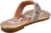 bebe Girls’ Big Kid Glitter Strap Flip Flop Thong Slide Sandal with Metallic Footbed - Fashion Summer Bling Shoes