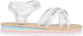 Girl's Strappy Open-Toe Ankle Strap Flat Sandals with Clear Vinyl Straps