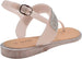 Via Rosa Womenâ€™s PCU T-Strap Thong Sandal with Rhinestones, Metallic Chain and Adjustable Back Strap - Fashion Bling Summer Shoes
