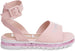 bebe Girls Big Kid Flatform Sandal with Chunky Glitter Sole and Ankle Strap Open Toe Fashion Summer Bling Shoes
