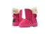 bebe Toddler Girls Little Kid Mid Calf Easy Pull-On Microsuede Winter Boots Embellished with Faux Fur Cuff and Back Bow