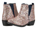 bebe Girls Chunky Glitter Ankle Boots with Elastic Gusset Dress Fashion Shoes