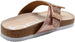 bebe Girls Big Kid Rhinestone Footbed Slide Sandal with Shimmer Fabric Strap - Fashion Summer Shoes