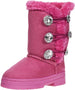 bebe Toddler Girls Winter Boots with Rhinestones Buttons Slip-On Mid-Calf Fashion Shoes