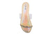 dELiAs Ladies Fashion Sandals Iridescent Metallic Slip On Flip Flop Flats with Vinyl Upper