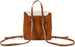Women's Vintage Shearling Flap Backpack/Bookbag for Laptop, School, College Students, Office, and Travel - Cute Fashion Backpack, Hickory