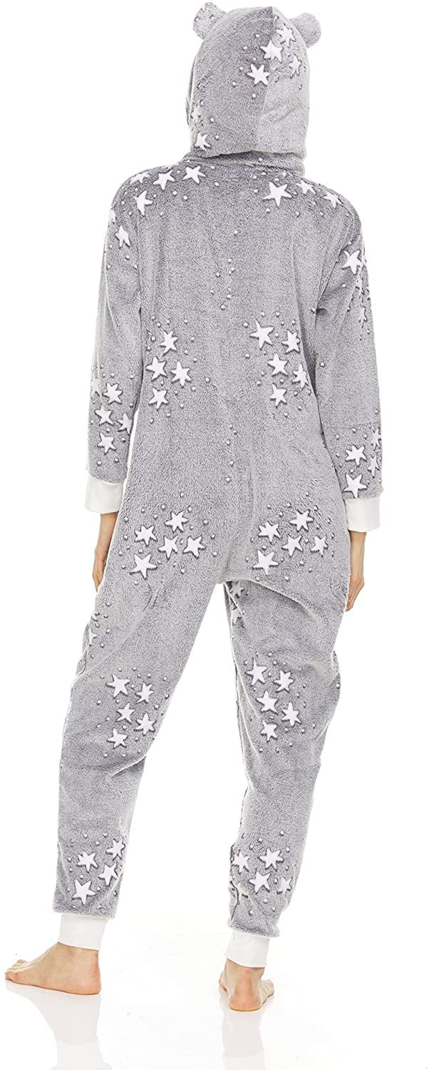 Women Bear Plush Hooded Pajama Set  Pajama set, Cute pajamas, Cute onesies