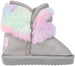 bebe Girls Cute And Fluffy Rainbow Faux Fur Chatz Warm Winter Snow Boots for Toddler Girls