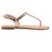 Gold Toe Ladies Fashion Sandals Metallic Thong Slingback Summer Flats