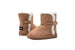 bebe Toddler Girls Little Kid Easy Pull On Mid Calf Microsuede Winter Boots with Faux Fur Trim