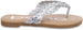 bebe Girlsâ€™ Big Kid Metallic Braided Flip Flop Thong Slide Sandal - Fashion Summer Slipper Shoe