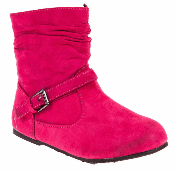 Chatties Girls Low Slouch Fashion Lug Sole Boot 2/3 Fuchsia