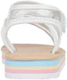Girl's Strappy Open-Toe Ankle Strap Flat Sandals with Clear Vinyl Straps
