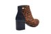 Via Rosa Women’s Short Low Heeled Microsuede Leopard Print Dress Ankle Boots