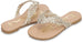 bebe Girlsâ€™ Big Kid Metallic Braided Flip Flop Thong Slide Sandal - Fashion Summer Slipper Shoe