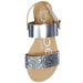 bebe Metallic Sandals with Glitter Straps for Girls