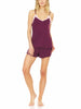 Laundry by Shelli Segal Womens Shiny Microfiber & Lace Matching Camisole & Shorts Set | Elegant Lightweight Sleepwear w/ Lace Detail | Loose-Fitting Sleeveless Design | Small to Extra Large Nightwear