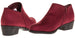 Sara Z Ladies Microsuede Bootie with Side Zipper (Burgundy), Size 9