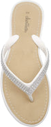 Chatties Women’s PCU Rhinestone Strap Sandal - Sparkly Bling Fashion Summer Flat Shoes