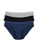 dELiA's Women’s Rib Bikini Brazilian Underwear Panty Pack, Soft, Comfortable, Stretch Panties 3 Pack