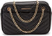 Women’s Chevron Quilted Camera Crossbody Bag with Chain Strap