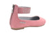 bebe Girls Big Kid Microsuede Ballet Flats Slip-On Round Toe Dress Ballerina Shoe with Studded Ankle Strap