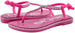 bebe Girls Toddler Baby Little Kid PCU Rhinestone T-Strap Slide Sandal with Sparkly Glitter Footbed and Adjustable Back Strap