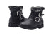 bebe Toddler Girls Little Kid Easy Pull On Mid Calf Winter Boots with Faux Fur Trim and Buckles