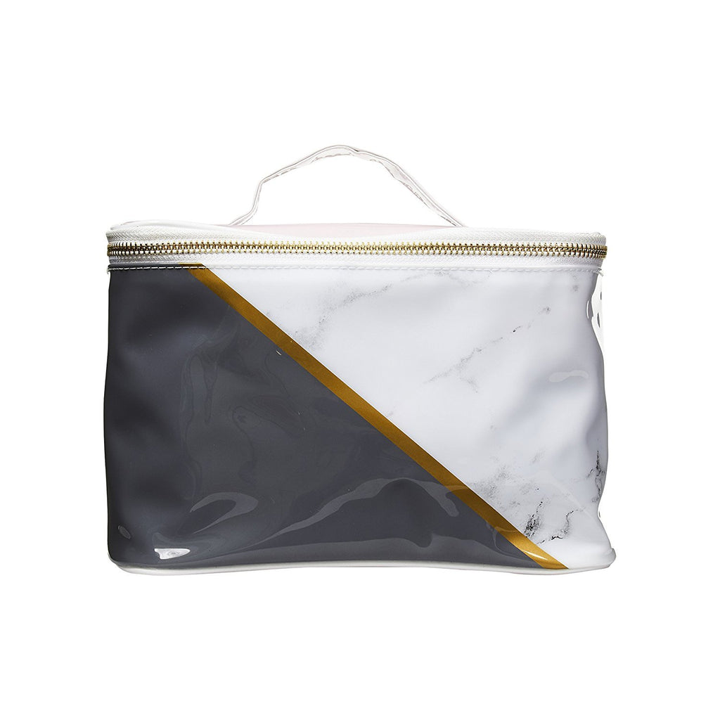 Cosmopolitan Travel Makeup Bag Cosmetic Case Organizer Bag for Women (Marble)