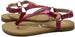 bebe Girls Big Kid Shimmery Thong Slide Sandal with Adjustable Back Strap - Fashion Summer Flat Shoes