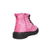 Sara Z Girls Crushed Velvet Comabt Boots with Satin Laces