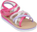 Toddler Girl's Strappy Open-Toe Ankle Strap Flat Sandals with Clear Vinyl Straps