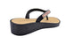 Via Rosa Ladies Sandal Size PCU Wedge Heel Slip On Thong Strap Shoe with Rhinestone Embellishment