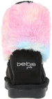 bebe Girls Cute And Fluffy Rainbow Faux Fur Chatz Warm Winter Snow Boots for Toddler Girls