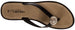 VeeVee Ladies Wedge Flip Flop With Charm - Black Size 5 / 6