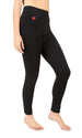 Marilyn Monroe Womens Ladies Fleece Lined Footless Black Leggings With Lip Embroidery (See More Sizes)