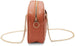 Women’s Chevron Quilted Camera Crossbody Bag with Chain Strap