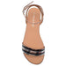 Gold Toe Ladies Fashion Sandals Metallic Ankle Strap Flats