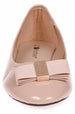 Chatties Ladies Patent Pu Ballet Flat with Bow Size 5/6 (Tan) - (Multiple Colors and Sizes Available)