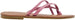 Chatties Ladies Fashion Sandals 10 M US Smooth Pu Thong Slip On Flats with Braid Detail Blush
