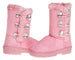 Sara Z Toddler Girls 5" Lug Sole Winter Boot with Rhinestones (Light Pink), Size 9-10