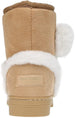 Rampage Girl's Warm Microsuede Winter Boot With Cute Faux Fur Heart And Trim Design