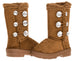 Sara Z Toddler Girls 5" Lug Sole Winter Boot with Rhinestones (Black), Size 7-8