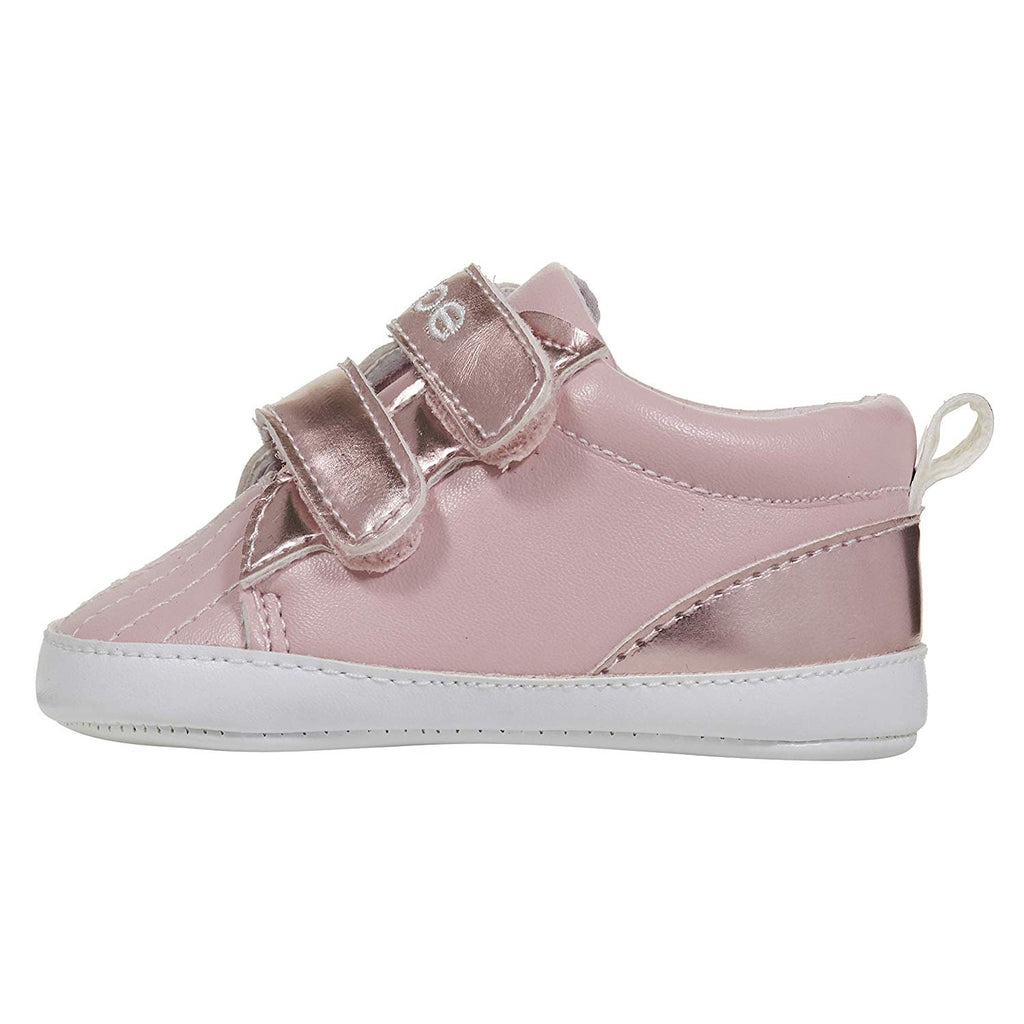 bebe Infant Girls Sneakers with Metallic Touch Fastener Straps Laceless Shoes