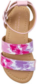 Rampage Girls' Big Kid Slip-On Tie-Dye Sandals with Ankle Straps, Open-Toe Flat Fashion Summer Shoes