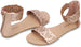 dELiAs Girls Big Kid Metallic Strap Sandal with Perforated Butterflies and Ankle Strap Open Toe Fashion Summer Shoes