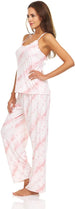 Women's Lettuce Edge Tank Top and Sleepwear Pants, 2-Piece Sleep and Lounge Pajama Set